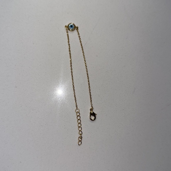 EYLAND Anthropologie 9k gold evil eye 🧿 thin chain layering delicate bracelet - Picture 3 of 3